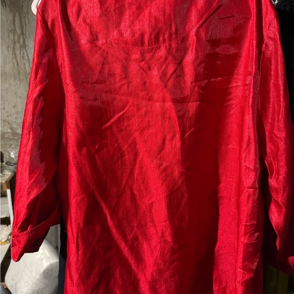 Multiples Vibrant Red Button-Up Jacket - Picture 7 of 8